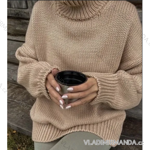 Women's Long Sleeve Turtleneck Sweater (S/M ONE SIZE) ITALIAN FASHION IMPBB23M9823