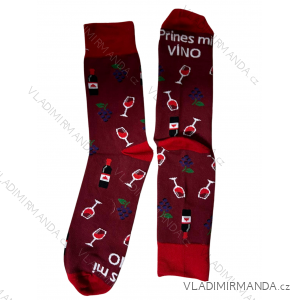 Men's Merry Bring Me Wine Socks (39-41/44-46) POLISH FASHION DPP23020