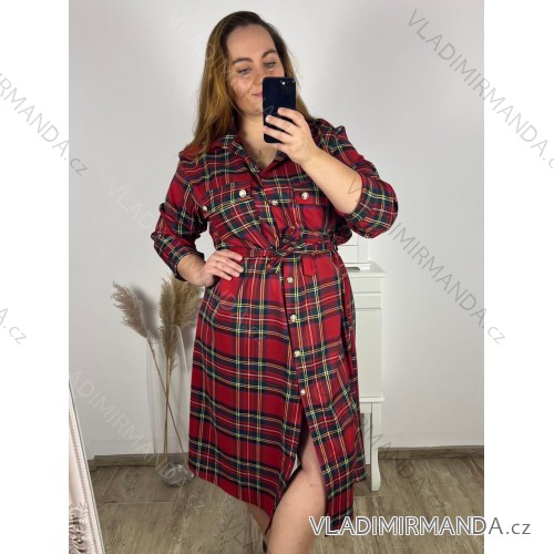 Tunic / blouse long sleeve women's oversized (3XL / 4XL ONE SIZE) ITALIAN FASHION IMWQ2191650 red 3xl / 4xl