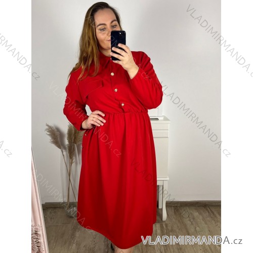 Tunic / blouse long sleeve women's oversized (3XL / 4XL ONE SIZE) ITALIAN FASHION IMWQ2191650 red 3xl / 4xl