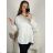 Tunic / blouse long sleeve women's oversized (3XL / 4XL ONE SIZE) ITALIAN FASHION IMWQ2191650 white 3xl / 4xl