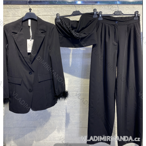 Women's Long Sleeve Elegant Skirt and Blazer Set (S/M ONE SIZE) ITALIAN FASHION IMPGM234541