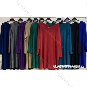Women's Plus Size Long Sleeve Oversize Dress (XL/2XL/3XL ONE SIZE) ITALIAN FASHION IMC23024
