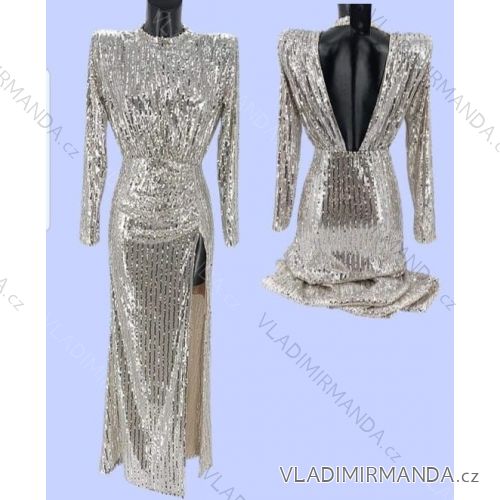 Women's Long Long Sleeve Party Dress (S/M ONE SIZE) ITALIAN FASHION IMM23056