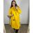 Women's Plus Size Long Sleeve Hooded Sweatshirt Dress (2XL/3XL ONE SIZE) ITALIAN FASHION IM423680