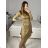 Women's Elegant Long Sleeve Dress (S/M ONE SIZE) ITALIAN FASHION IMM23M6062