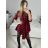 Women's Long Sleeve Shirt Dress (S/M/L ONE SIZE) ITALIAN FASHION IMC22658 S/M Black and white