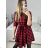 Women's Long Sleeve Shirt Dress (S/M/L ONE SIZE) ITALIAN FASHION IMC22658 S/M Black and white