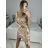 Sexy mini strapless dress for women (S / M ONE SIZE) ITALIAN FASHION IMM22922 S/M Golden