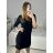 Women's Long Long Sleeve Party Dress (S/M ONE SIZE) ITALIAN FASHION IMM23056 Golden S/M
