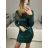 Women's Long Chiffon Short Sleeve Dress (S/M ONE SIZE) ITALIAN FASHION IMWGS231048