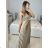 Women's Sleeveless Sequin Velvet Long Party Dress (S/M ONE SIZE) ITALIAN FASHION IMWB233931