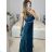 Women's Sleeveless Sequin Velvet Long Party Dress (S/M ONE SIZE) ITALIAN FASHION IMWB233931
