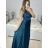 Women's Sleeveless Sequin Velvet Long Party Dress (S/M ONE SIZE) ITALIAN FASHION IMWB233931
