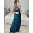 Women's Long Elegant Party Prom Sleeveless Dress (S/M ONE SIZE) ITALIAN FASHION IMWBB223991 S/M black