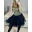 Sexy mini strapless dress for women (S / M ONE SIZE) ITALIAN FASHION IMM22922 S/M Golden