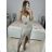 Women's Long Sleeve Knitted Turtleneck Sweater (S/M ONE SIZE) ITALIAN FASHION IM323001 white S/M