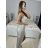 Women's Long Sleeve Knitted Turtleneck Sweater (S/M ONE SIZE) ITALIAN FASHION IM323001 white S/M