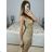 Women's Long Sleeve Knitted Turtleneck Sweater (S/M ONE SIZE) ITALIAN FASHION IM323001 white S/M