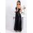 Women's Plus Size (42-46) Long Elegant Party Sleeveless Dress POLISH FASHION PMLBC23265-10 black 38