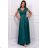 Long elegant sleeveless dress for women, plus size (36-52) POLISH FASHION PMLBF24GALA2 green 50