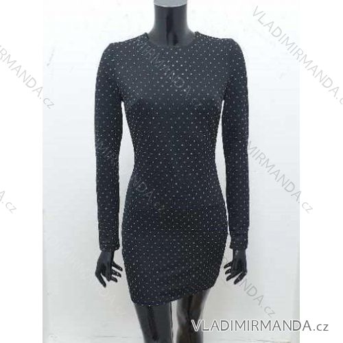 Women's Elegant Long Sleeve Dress (S/M ONE SIZE) ITALIAN FASHION IMHMS23082