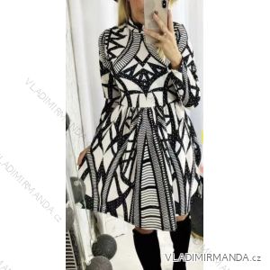 Women's Elegant Long Sleeve Dress (S/M ONE SIZE) ITALIAN FASHION IMHMS23082