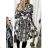 Women's Elegant Long Sleeve Dress (S/M ONE SIZE) ITALIAN FASHION IMHMS23082