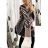 Women's Elegant Long Sleeve Dress (S/M ONE SIZE) ITALIAN FASHION IMHMS23082