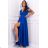 Long elegant sleeveless dress for women, plus size (36-52) POLISH FASHION PMLBF24GALA6 royal blue 48