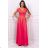 Long elegant sleeveless dress for women, plus size (36-52) POLISH FASHION PMLBF24GALA7 strawberry 40