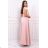 Long elegant sleeveless dress for women, plus size (36-52) POLISH FASHION PMLBF24GALA13 light pink 48