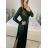 Women's Long Elegant Long Sleeve Dress (S/M ONE SIZE) ITALIAN FASHION IMPGM2316482