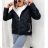 Zip Hooded Jacket Long Sleeve Women's Plus Size (3XL-8XL) POLISH FASHION PMWT21T21-69 black XXL