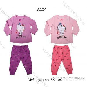 Long children's pajamas for girls (86-104) WOLF S2251