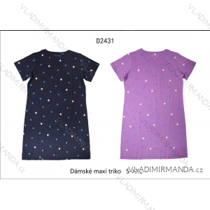 Women's short sleeve maxi shirt (S-2XL) WOLF D2431
