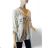 Women's Plus Size Long Sleeve Tunic (XL/2XL/3XL ONE SIZE) ITALIAN FASHION IM423616 XL/2XL white