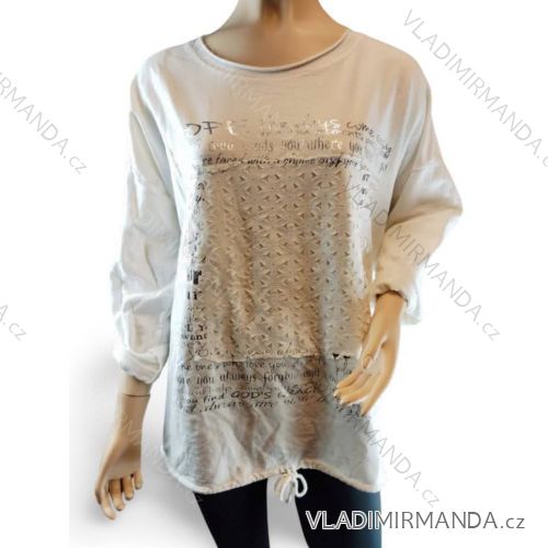 Women's Plus Size Long Sleeve Tunic (XL/2XL/3XL ONE SIZE) ITALIAN FASHION IM423616