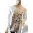 Women's Plus Size Long Sleeve Tunic (XL/2XL/3XL ONE SIZE) ITALIAN FASHION IM423616 2XL/3XL white