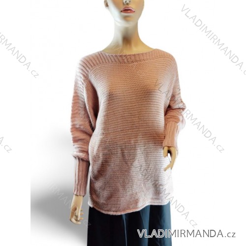 Sweater Christmas Pattern Warm Knit Long Sleeve Ladies (s-xl) TURKISH MODA MA719004 XL/2XL pink