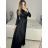 Women's Long Elegant Long Sleeve Dress (S/M ONE SIZE) ITALIAN FASHION IMPGM2316482