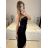 Women's Long Casual Velvet Sleeveless Dress (S/M ONE SIZE) ITALIAN FASHION IMPMD233063M