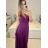 Women's Long Chiffon Short Sleeve Dress (S/M ONE SIZE) ITALIAN FASHION IMWGS231048   dark grey   S/M