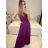Women's Long Chiffon Short Sleeve Dress (S/M ONE SIZE) ITALIAN FASHION IMWGS231048   dark grey   S/M