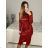 Women's Long Long Sleeve Party Dress (S/M ONE SIZE) ITALIAN FASHION IMM23056 S/M Golden
