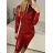 Women's Long Long Sleeve Party Dress (S/M ONE SIZE) ITALIAN FASHION IMM23056 S/M Golden