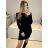 Women's Long Sleeve Knitted Dress (S/M ONE SIZE) ITALIAN FASHION IMPMD231039X