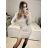 Women's Long Sleeve Knitted Dress (S/M ONE SIZE) ITALIAN FASHION IMPMD231039X S/M Brown
