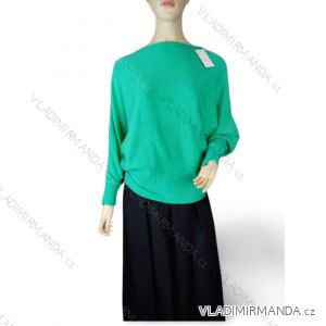 Women's Light Knitted Long Sleeve Sweater (L/XL ONE SIZE) ITALIAN FASHION IM723GALA
