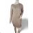 Classic Warm Long Sleeve Dress Women's (L / XL ONE SIZE) ITALIAN FASHION IMD211121 S/M Brown